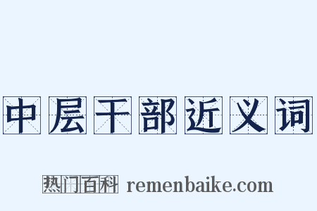 中层干部近义词是什么意思的图片